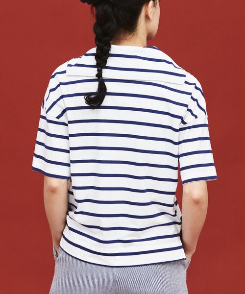 LA MARINE FRANCAISE(マリン フランセーズ)の「マリンセーラープルオーバー(Tシャツ/カットソー・レディース・ホワイト/ブラック・F)」の5枚目の写真
