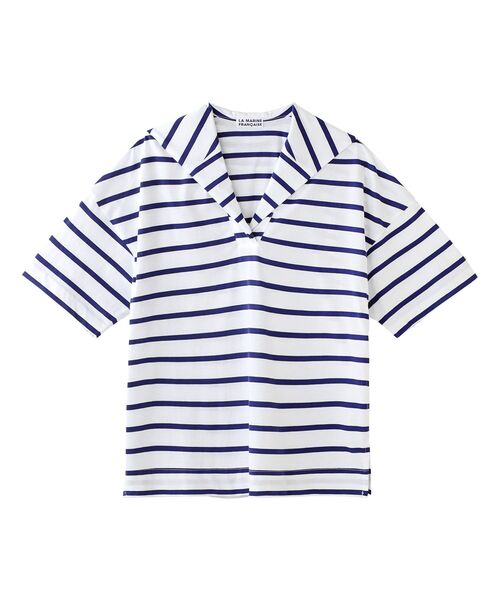 LA MARINE FRANCAISE(マリン フランセーズ)の「マリンセーラープルオーバー(Tシャツ/カットソー・レディース・ホワイト/ブラック・F)」の4枚目の写真