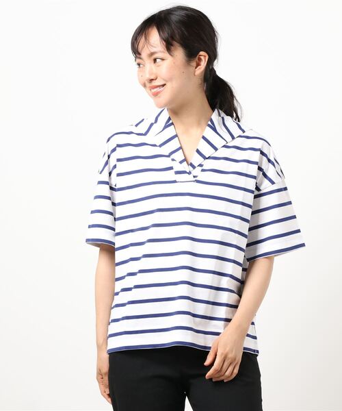 LA MARINE FRANCAISE(マリン フランセーズ)の「マリンセーラープルオーバー(Tシャツ/カットソー・レディース・ホワイト/ブラック・F)」の11枚目の写真