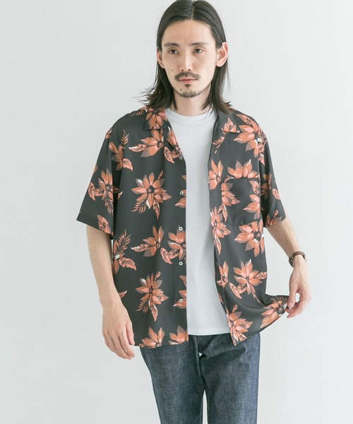 URBAN RESEARCH（アーバンリサーチ）の「パターンオープンカラーショートスリーブシャツ（シャツ/ブラウス・メンズ・グレー系その他/ブルー系その他/レッド系その他・MEDIUM/LARGE）」の3枚目の写真