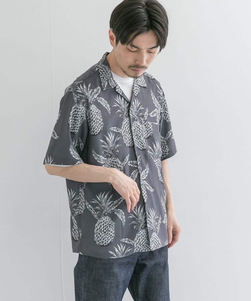 URBAN RESEARCH（アーバンリサーチ）の「パターンオープンカラーショートスリーブシャツ（シャツ/ブラウス・メンズ・グレー系その他/ブルー系その他/レッド系その他・MEDIUM/LARGE）」の6枚目の写真