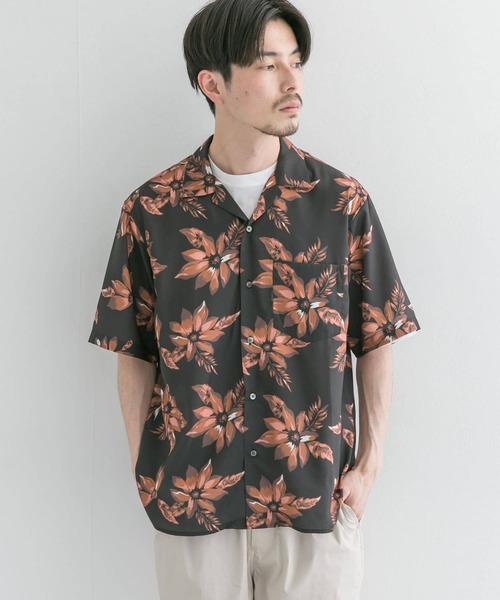 URBAN RESEARCH（アーバンリサーチ）の「パターンオープンカラーショートスリーブシャツ（シャツ/ブラウス・メンズ・グレー系その他/ブルー系その他/レッド系その他・MEDIUM/LARGE）」の4枚目の写真