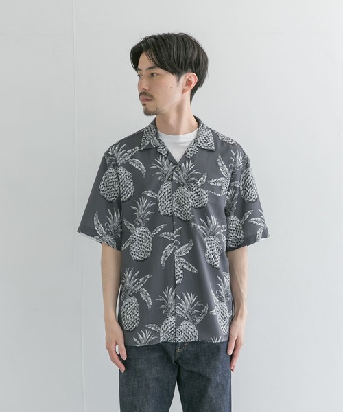 URBAN RESEARCH（アーバンリサーチ）の「パターンオープンカラーショートスリーブシャツ（シャツ/ブラウス・メンズ・グレー系その他/ブルー系その他/レッド系その他・MEDIUM/LARGE）」の7枚目の写真