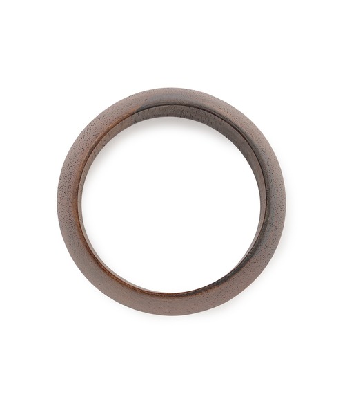 MADEMOISELLE ROPE'(マドモアゼル ロペ)の「ウッドビッグバングル(バングル/リストバンド・レディース・ダークブラウン・FREE)」の2枚目の写真