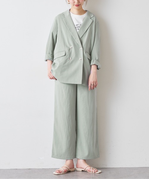 natural couture（ナチュラルクチュール）の「さらっと着れるリネンライクジャケット（その他アウター・レディース・ブラック/ミント/ライトベージュ・FREE）」の17枚目の写真