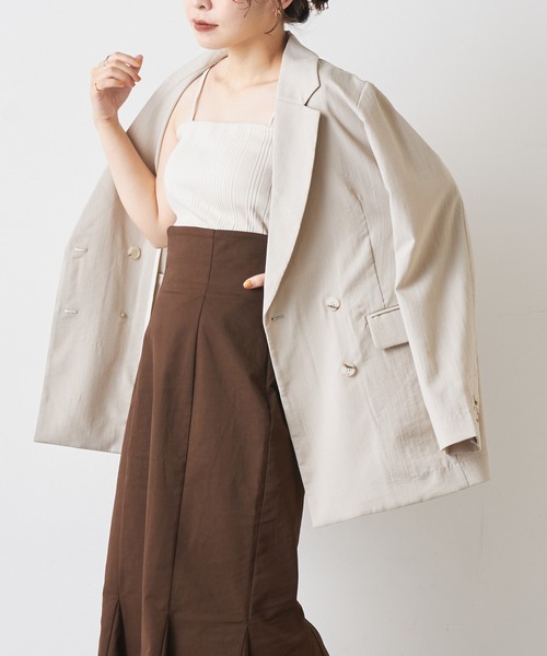 natural couture（ナチュラルクチュール）の「さらっと着れるリネンライクジャケット（その他アウター・レディース・ブラック/ミント/ライトベージュ・FREE）」の12枚目の写真