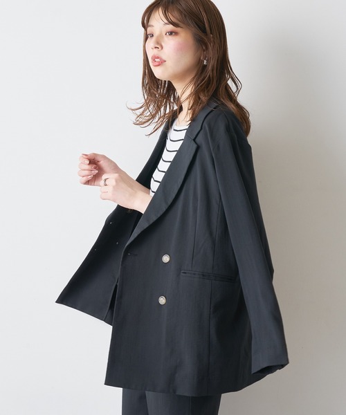 natural couture（ナチュラルクチュール）の「さらっと着れるリネンライクジャケット（その他アウター・レディース・ブラック/ミント/ライトベージュ・FREE）」の4枚目の写真