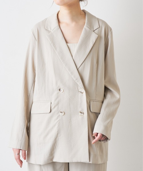 natural couture（ナチュラルクチュール）の「さらっと着れるリネンライクジャケット（その他アウター・レディース・ブラック/ミント/ライトベージュ・FREE）」の18枚目の写真