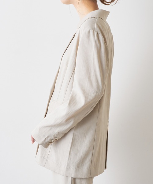natural couture（ナチュラルクチュール）の「さらっと着れるリネンライクジャケット（その他アウター・レディース・ブラック/ミント/ライトベージュ・FREE）」の19枚目の写真