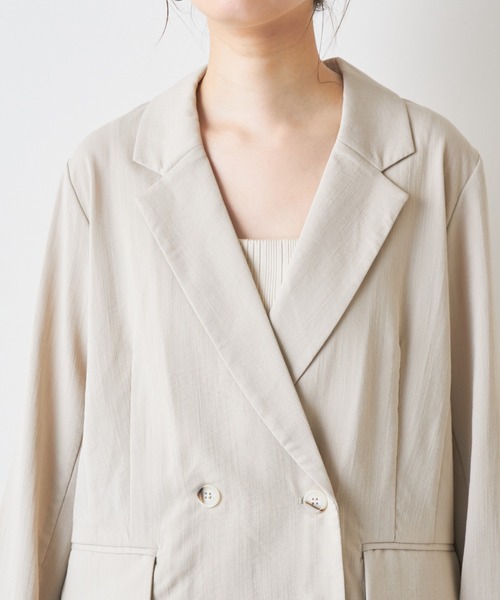 natural couture（ナチュラルクチュール）の「さらっと着れるリネンライクジャケット（その他アウター・レディース・ブラック/ミント/ライトベージュ・FREE）」の21枚目の写真