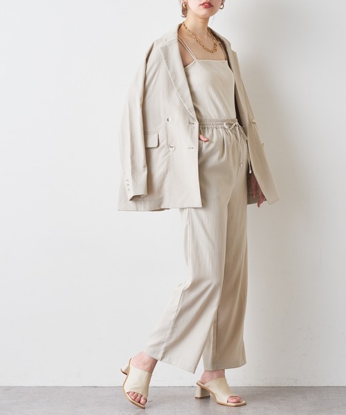 natural couture（ナチュラルクチュール）の「さらっと着れるリネンライクジャケット（その他アウター・レディース・ブラック/ミント/ライトベージュ・FREE）」の11枚目の写真