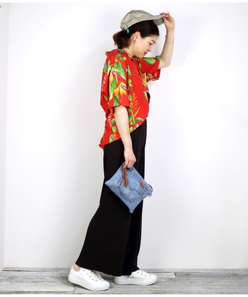 Grand PARK（グランドパーク）の「HILOHATTIバードオブパラダイスアロハシャツ（シャツ/ブラウス・メンズ・ホワイト/レッド・SMALL/X-SMALL）」の6枚目の写真