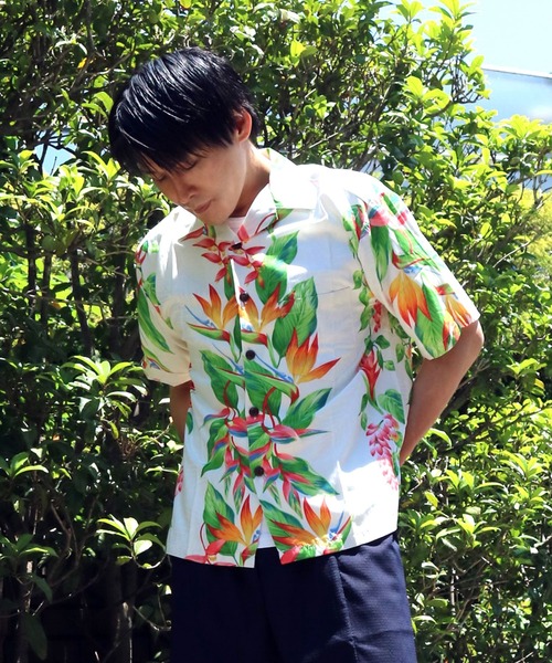 Grand PARK（グランドパーク）の「HILOHATTIバードオブパラダイスアロハシャツ（シャツ/ブラウス・メンズ・ホワイト/レッド・SMALL/X-SMALL）」の12枚目の写真