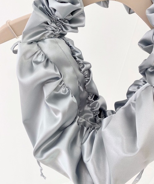 StyleSea（スタイルシー）の「シャーリングショルダーバッグ（ショルダーバッグ・レディース・ブラック/アイボリー/シルバー/ラベンダー・FREE）」の15枚目の写真