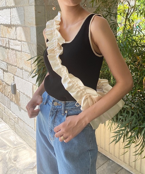 StyleSea（スタイルシー）の「シャーリングショルダーバッグ（ショルダーバッグ・レディース・ブラック/アイボリー/シルバー/ラベンダー・FREE）」の21枚目の写真