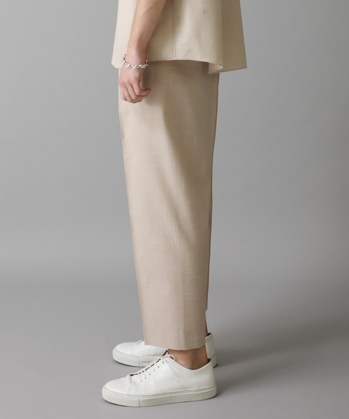 city(シティ)の「チェックワイドテーパードパンツ/CHECK WIDE TAPERED PANTS(スラックス・メンズ・ブラック/ライトベージュ・1/2/3)」の5枚目の写真