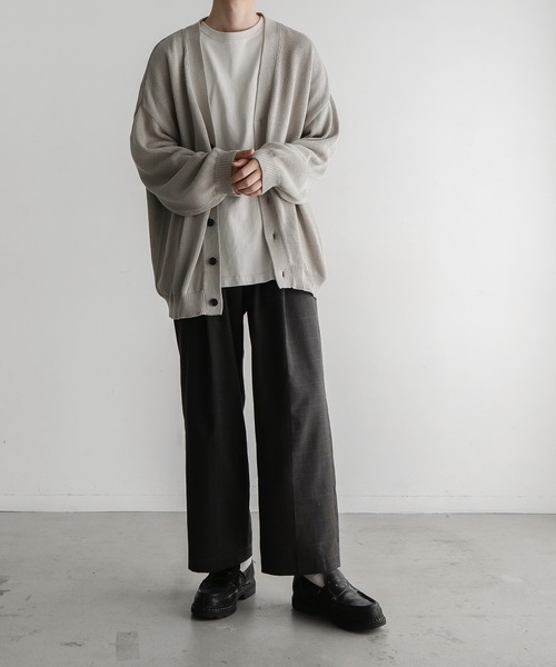 remer(リメール)の「loose basic cardigan/ルーズベーシックカーディガン(カーディガン/ボレロ・メンズ・ブラック/ダークブルー/グレイッシュベージュ・SMALL/MEDIUM/LARGE)」の10枚目の写真