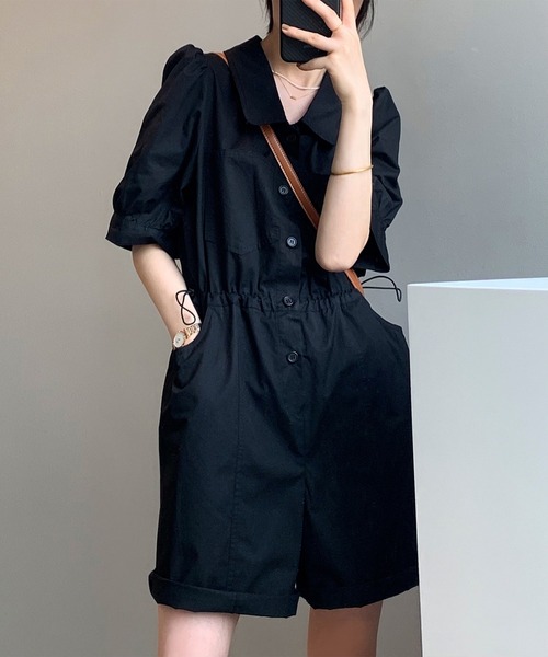 aimoha(アイモハ)の「リラックスオールインワン(つなぎ/オールインワン・レディース・ブラック/ベージュ・MEDIUM/LARGE)」の7枚目の写真