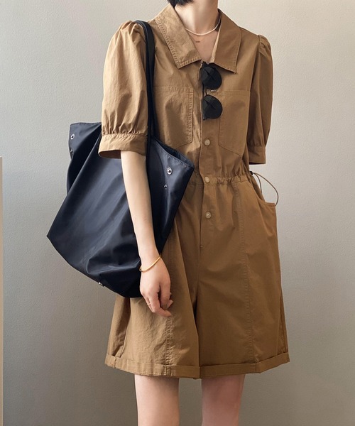 aimoha(アイモハ)の「リラックスオールインワン(つなぎ/オールインワン・レディース・ブラック/ベージュ・MEDIUM/LARGE)」の10枚目の写真