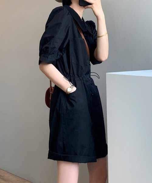 aimoha(アイモハ)の「リラックスオールインワン(つなぎ/オールインワン・レディース・ブラック/ベージュ・MEDIUM/LARGE)」の6枚目の写真