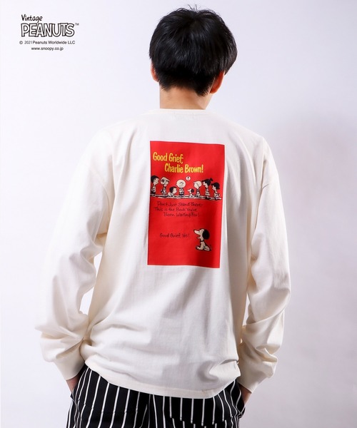 セール Peanuts スヌーピーバックプリントロンt Tシャツ カットソー Peanuts ピーナッツ のファッション通販 Zozotown