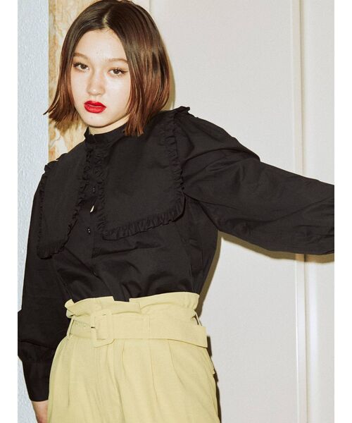 jouetie(ジュエティ)の「【2WAY】スタンドカラーブラウス(シャツ/ブラウス・レディース・ブラック/ブルー/その他1/オフホワイト・MEDIUM)」の6枚目の写真