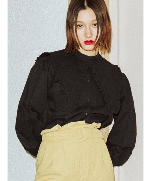 jouetie(ジュエティ)の「【2WAY】スタンドカラーブラウス(シャツ/ブラウス・レディース・ブラック/ブルー/その他1/オフホワイト・MEDIUM)」の7枚目の写真