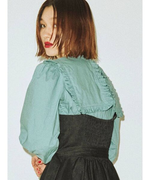 jouetie(ジュエティ)の「【2WAY】スタンドカラーブラウス(シャツ/ブラウス・レディース・ブラック/ブルー/その他1/オフホワイト・MEDIUM)」の12枚目の写真