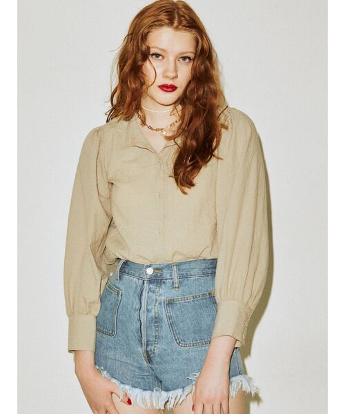 jouetie(ジュエティ)の「【2WAY】スタンドカラーブラウス(シャツ/ブラウス・レディース・ブラック/ブルー/その他1/オフホワイト・MEDIUM)」の18枚目の写真