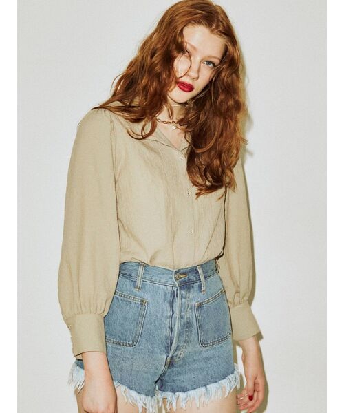 jouetie(ジュエティ)の「【2WAY】スタンドカラーブラウス(シャツ/ブラウス・レディース・ブラック/ブルー/その他1/オフホワイト・MEDIUM)」の20枚目の写真