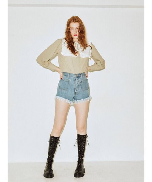 jouetie(ジュエティ)の「【2WAY】スタンドカラーブラウス(シャツ/ブラウス・レディース・ブラック/ブルー/その他1/オフホワイト・MEDIUM)」の22枚目の写真