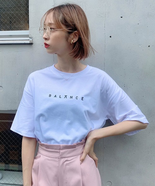 Voyage titty&Co.PETIT（ボヤージュティティアンドコープチ）の「【Voyage titty&Co.】Balance Tee（Tシャツ/カットソー・レディース・ホワイト/ブラック・FREE）」の4枚目の写真