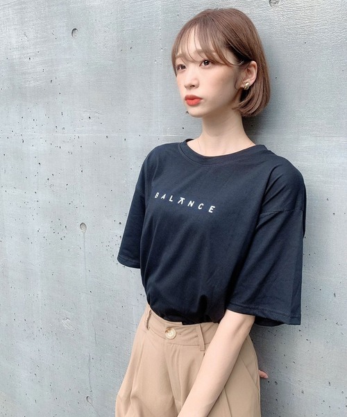 Voyage titty&Co.PETIT（ボヤージュティティアンドコープチ）の「【Voyage titty&Co.】Balance Tee（Tシャツ/カットソー・レディース・ホワイト/ブラック・FREE）」の12枚目の写真