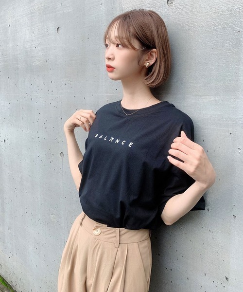 Voyage titty&Co.PETIT（ボヤージュティティアンドコープチ）の「【Voyage titty&Co.】Balance Tee（Tシャツ/カットソー・レディース・ホワイト/ブラック・FREE）」の14枚目の写真
