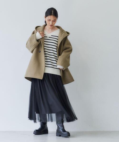 green label relaxing(グリーンレーベルリラクシング)の「LAUNDRY ランドリー W/N Vネック プルオーバー ニット ボーダー -ウォッシャブル-(ニット/セーター・レディース・ネイビー/ライム/その他1/ナチュラル/ライラック/ピンク/ターコイズブルー/その他2・FREE)」の15枚目の写真