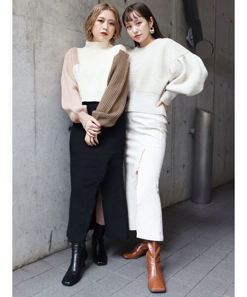 MURUA(ムルーア)の「ワイドスクエアブーツ(ブーツ・レディース・ブラック/ブラウン・35/36/37)」の9枚目の写真