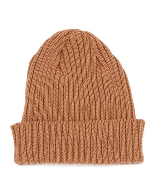 BEAUTY&YOUTH UNITED ARROWS（ビューティーアンドユースユナイテッドアローズ）の「BY コットン リブ ワッチキャップ◆（ニットキャップ/ビーニー・メンズ・オフホワイト/ブラック/オレンジ/ネイビー/ベージュ/ライトブルー・フリー）」の3枚目の写真