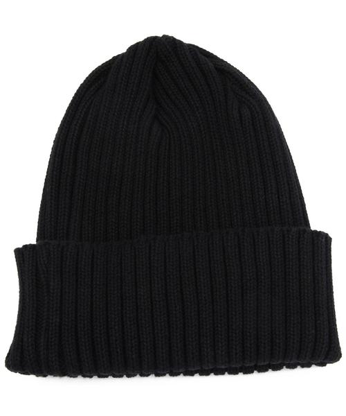 BEAUTY&YOUTH UNITED ARROWS（ビューティーアンドユースユナイテッドアローズ）の「BY コットン リブ ワッチキャップ◆（ニットキャップ/ビーニー・メンズ・オフホワイト/ブラック/オレンジ/ネイビー/ベージュ/ライトブルー・フリー）」の2枚目の写真