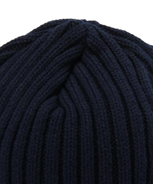 BEAUTY&YOUTH UNITED ARROWS（ビューティーアンドユースユナイテッドアローズ）の「BY コットン リブ ワッチキャップ◆（ニットキャップ/ビーニー・メンズ・オフホワイト/ブラック/オレンジ/ネイビー/ベージュ/ライトブルー・フリー）」の8枚目の写真