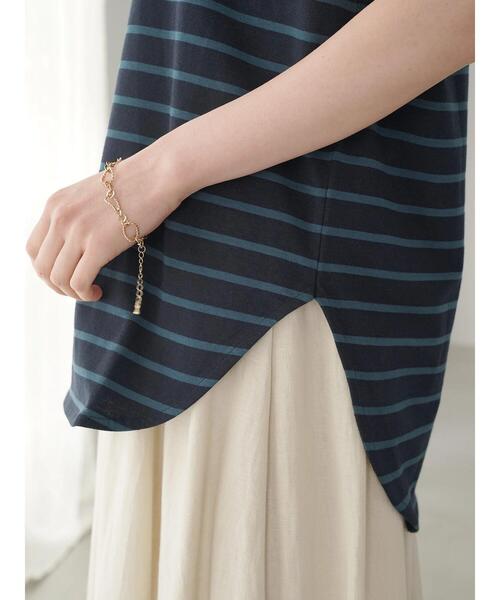 AMERICAN HOLIC（アメリカンホリック）の「裾ラウンドノースリーブカットプルオーバー（Tシャツ/カットソー・レディース・ブラック/グレイッシュベージュ/ブルー系その他2/その他7・L/S/M）」の17枚目の写真