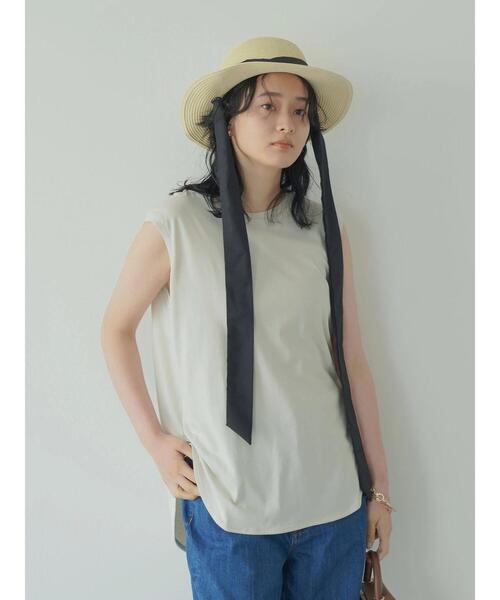 AMERICAN HOLIC（アメリカンホリック）の「裾ラウンドノースリーブカットプルオーバー（Tシャツ/カットソー・レディース・ブラック/グレイッシュベージュ/ブルー系その他2/その他7・L/S/M）」の21枚目の写真