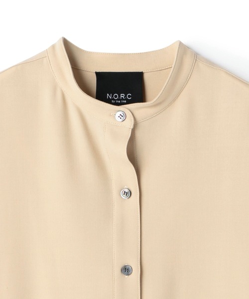 N.O.R.C by the line（ノークバイザライン）の「バンドカラーシャツワンピース（シャツワンピース・レディース・ベージュ/ブラック/ピンク/アッシュブラウン・L/S/M）」の19枚目の写真