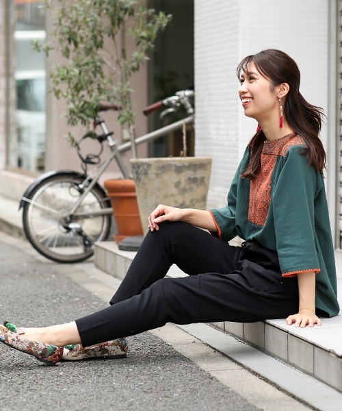 チチカカ（チチカカ）の「吸汗速乾軽量ジャ－ジーパンツ（その他パンツ・レディース・ブラック/ベージュ・FREE）」の14枚目の写真