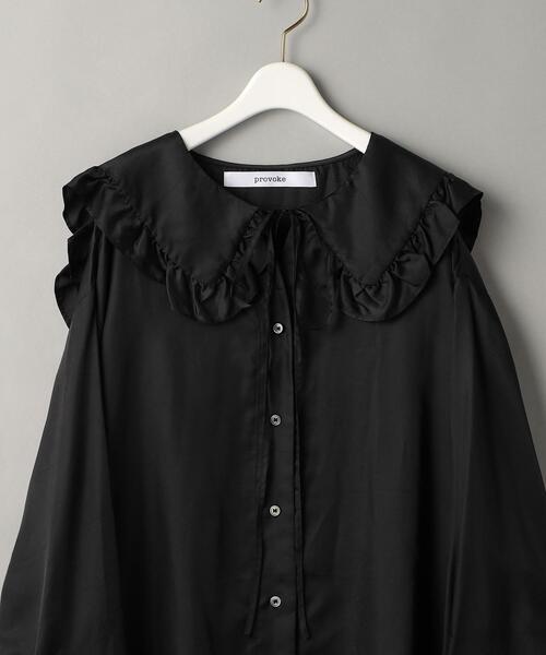 PROVOKE (プロヴォーク)の「<provoke>フリルカラー シャツ◆(シャツ/ブラウス・レディース・ブラック/オフホワイト・FREE)」の17枚目の写真