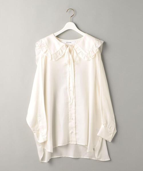 PROVOKE (プロヴォーク)の「<provoke>フリルカラー シャツ◆(シャツ/ブラウス・レディース・ブラック/オフホワイト・FREE)」の12枚目の写真