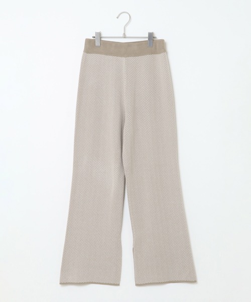 ikka（イッカ）の「ヘリンボーンニットパンツ（その他パンツ・レディース・チャコールグレー/ベージュ・M）」の10枚目の写真