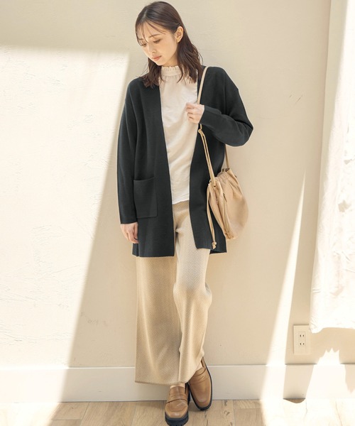 ikka（イッカ）の「ヘリンボーンニットパンツ（その他パンツ・レディース・チャコールグレー/ベージュ・M）」の13枚目の写真