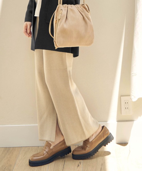ikka（イッカ）の「ヘリンボーンニットパンツ（その他パンツ・レディース・チャコールグレー/ベージュ・M）」の14枚目の写真