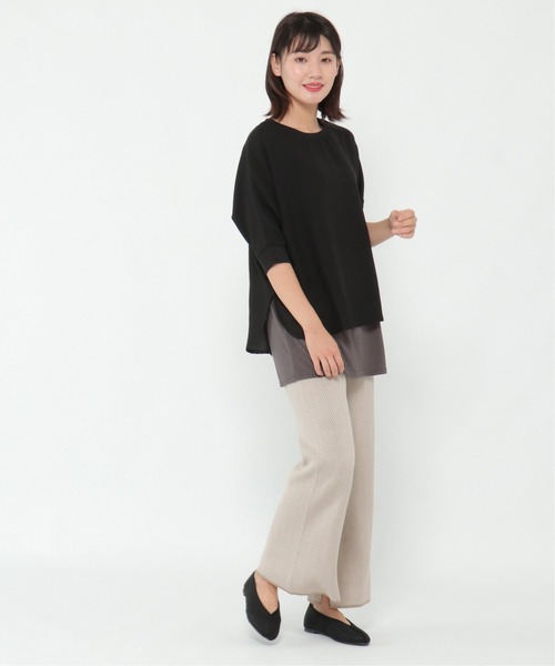 ikka（イッカ）の「ヘリンボーンニットパンツ（その他パンツ・レディース・チャコールグレー/ベージュ・M）」の19枚目の写真