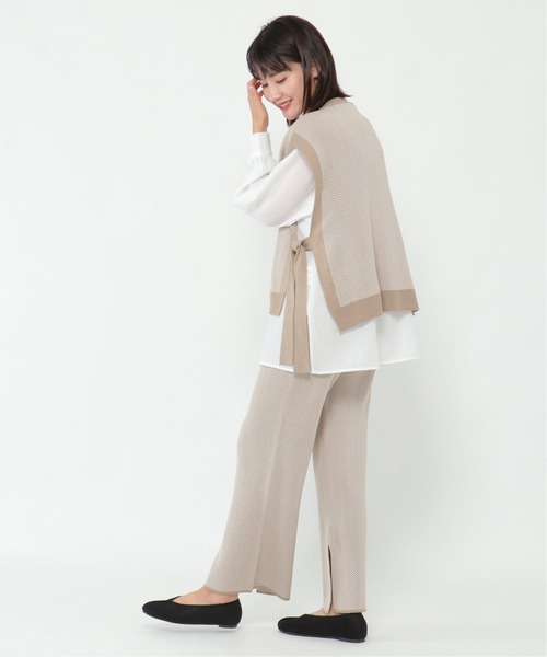 ikka（イッカ）の「ヘリンボーンニットパンツ（その他パンツ・レディース・チャコールグレー/ベージュ・M）」の17枚目の写真